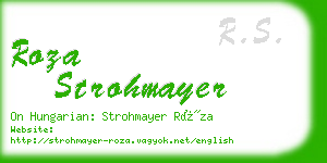 roza strohmayer business card